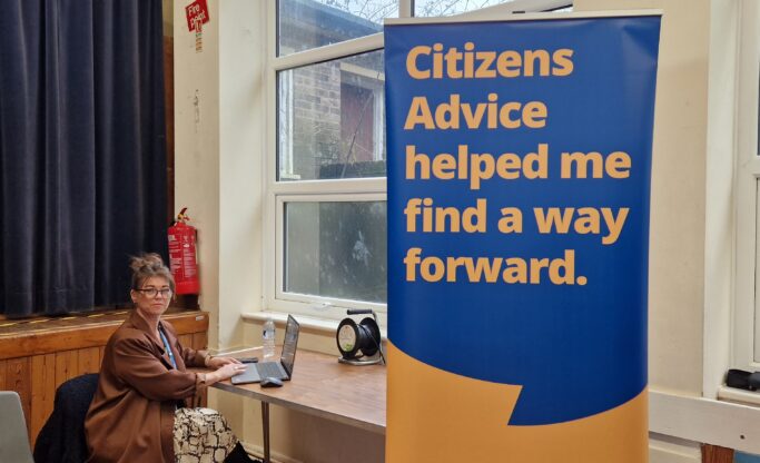 Clare Wills of Citizens Advice at Corby Foodbank
